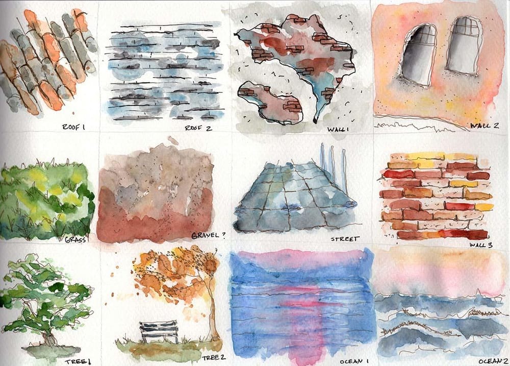 Urban Sketching Textures - image 1 - student project