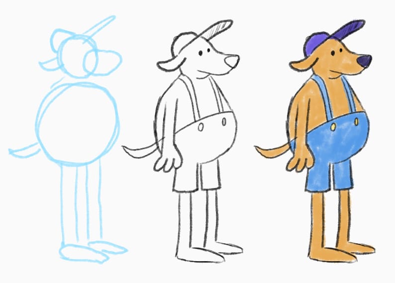 Dog run cycle - image 1 - student project