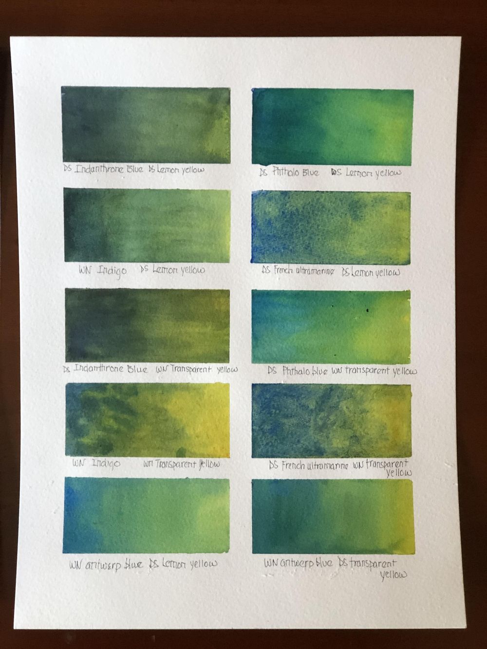 Mixing Watercolor Greens - image 1 - student project