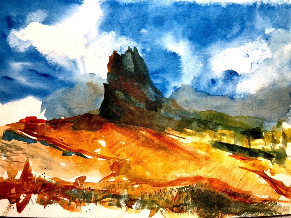 Watercolor Mountain Landscape Textures - image 1 - student project