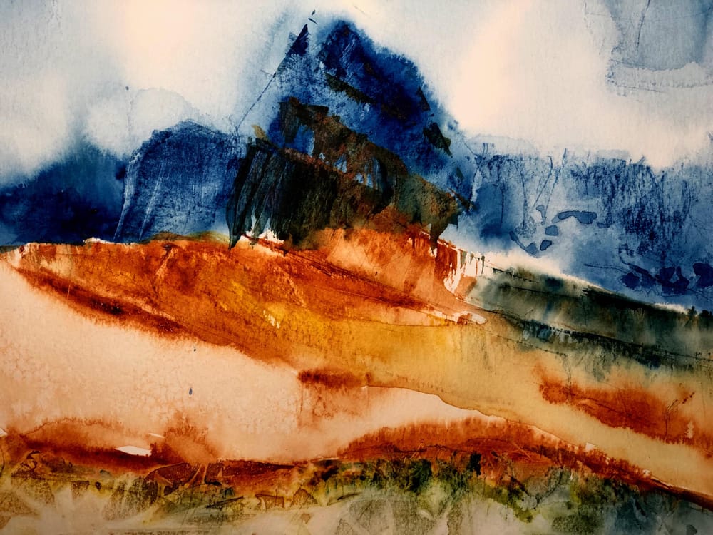 Watercolor Mountain Landscape Textures - image 4 - student project