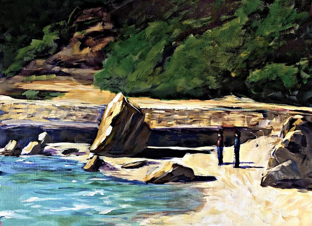 Loose Beach Painting - image 2 - student project
