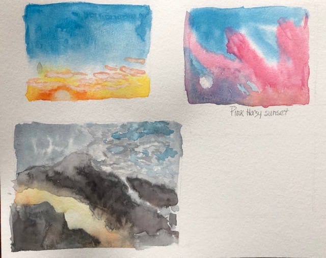Painting Watercolor Sky and Clouds - image 3 - student project
