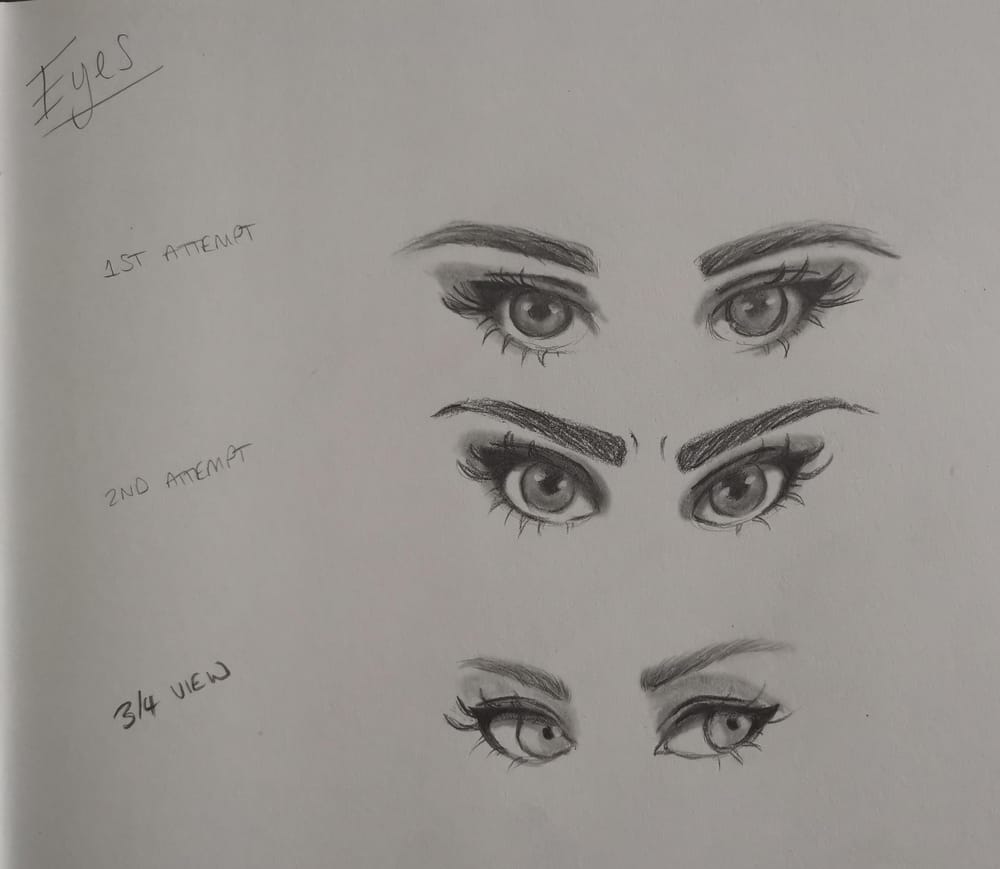 Female Character Portrait in Pencil - image 2 - student project