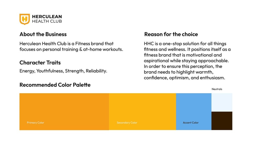 Color Palette for HHC: Herculean Health Club - image 1 - student project