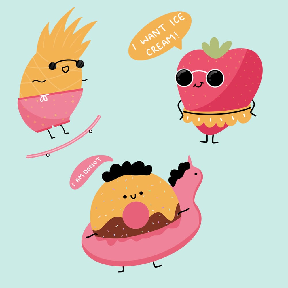 Summer fruit drawings - image 1 - student project