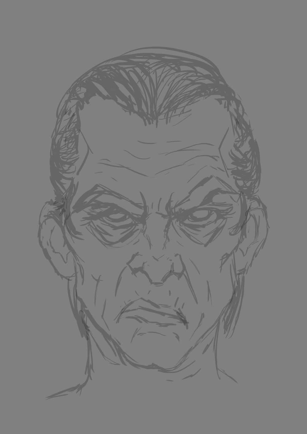 Head Study (Male, Female, Villain, Punk Girl, Buddy) - image 8 - student project