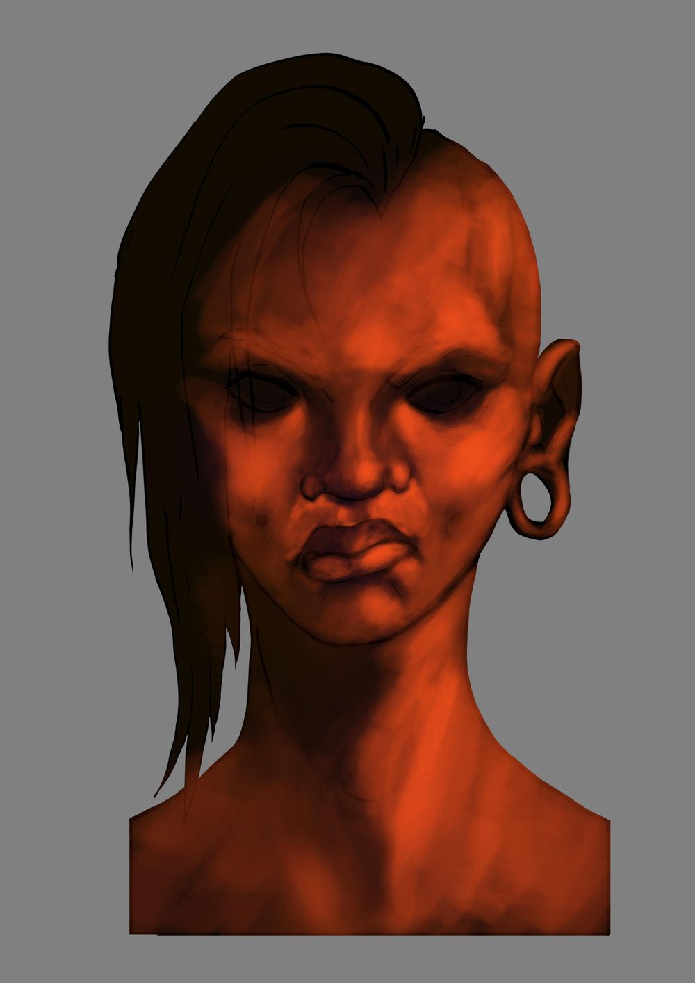 Head Study (Male, Female, Villain, Punk Girl, Buddy) - image 14 - student project