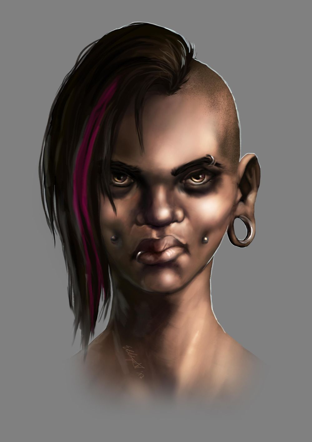 Head Study (Male, Female, Villain, Punk Girl, Buddy) - image 15 - student project