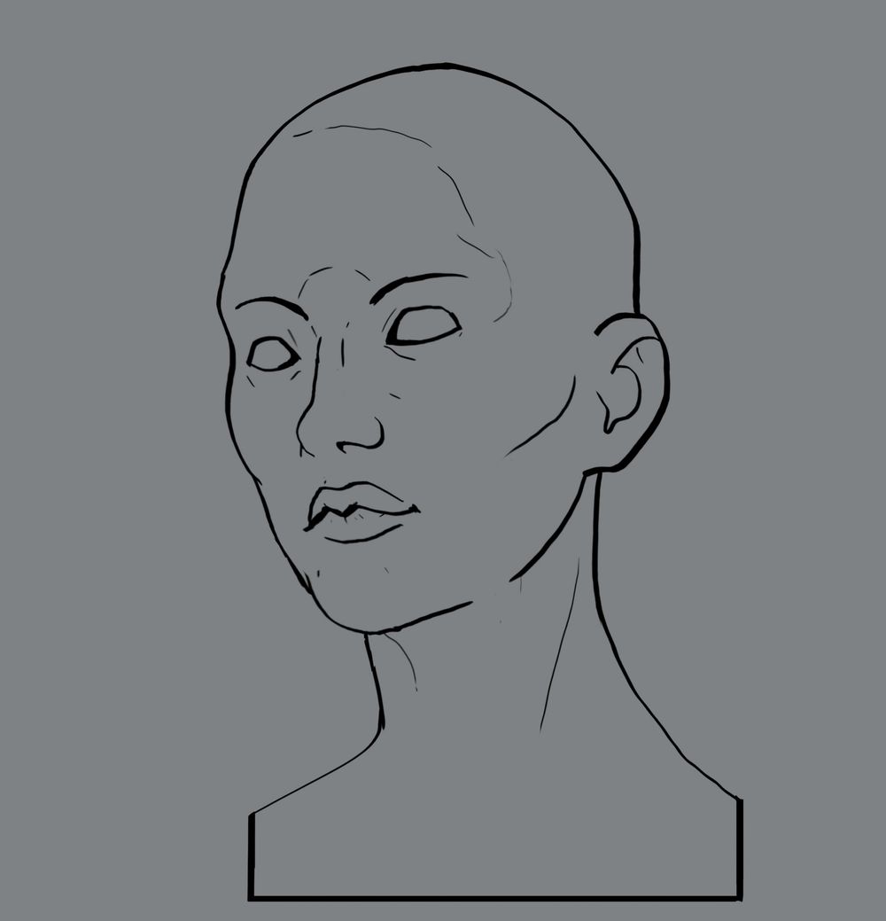 Head Study (Male, Female, Villain, Punk Girl, Buddy) - image 5 - student project