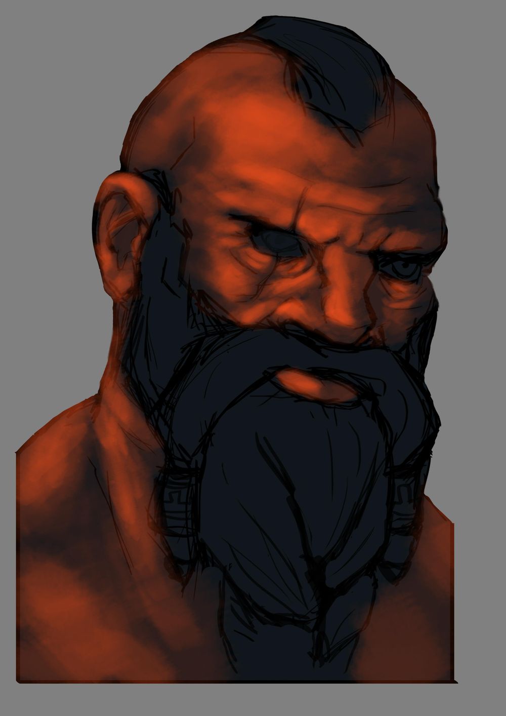 Head Study (Male, Female, Villain, Punk Girl, Buddy) - image 17 - student project