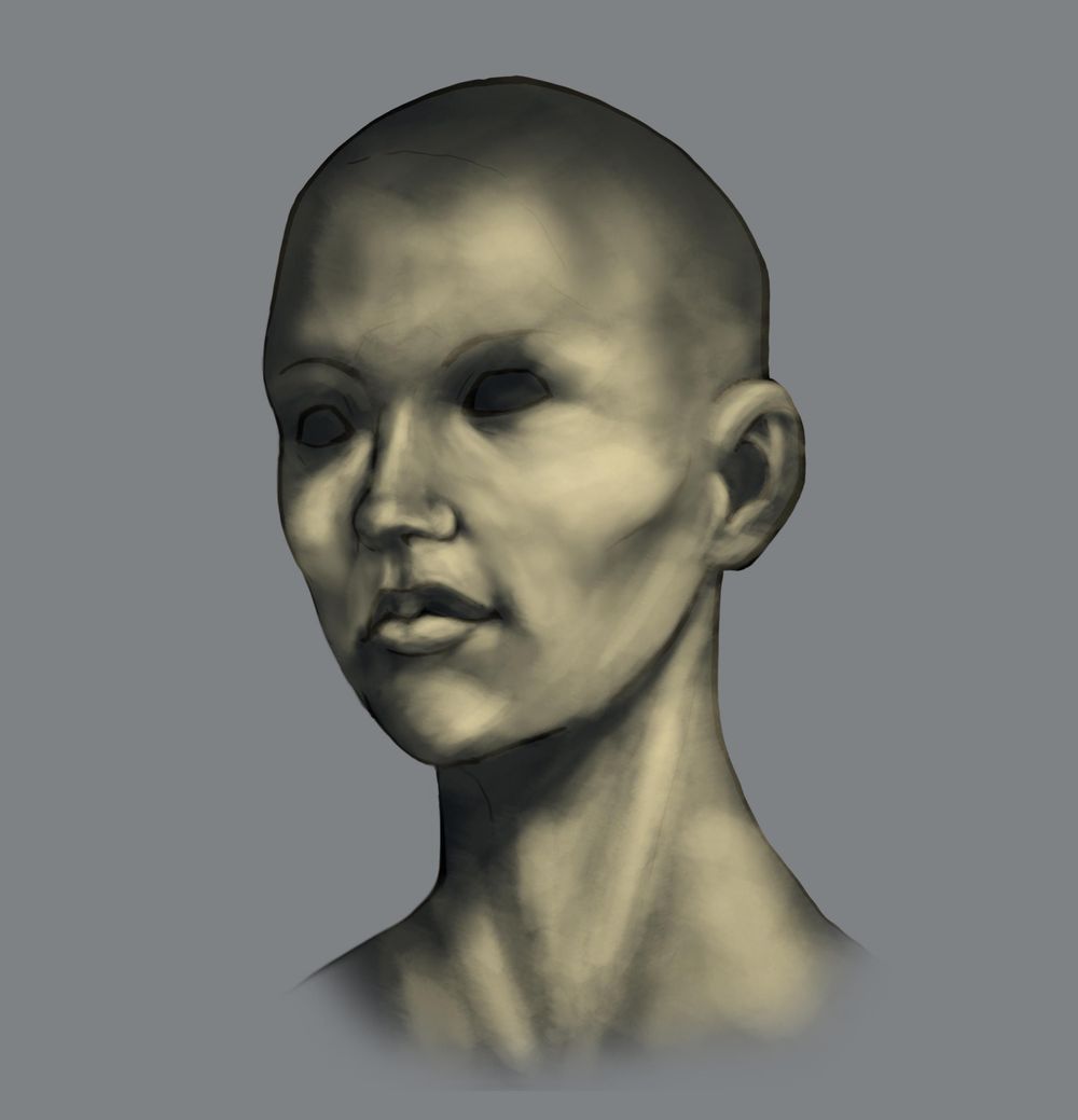 Head Study (Male, Female, Villain, Punk Girl, Buddy) - image 6 - student project