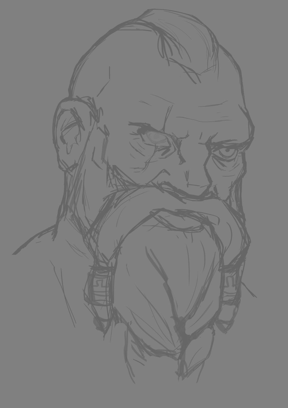 Head Study (Male, Female, Villain, Punk Girl, Buddy) - image 16 - student project