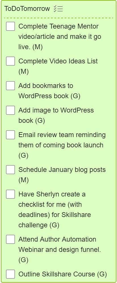 Tomorrow's To-Do List - image 1 - student project
