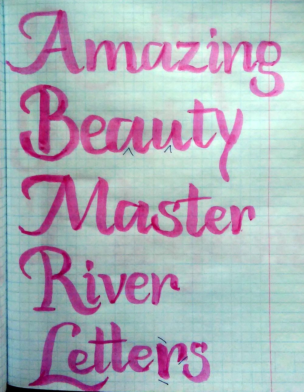 Watercolor brush writing - image 1 - student project