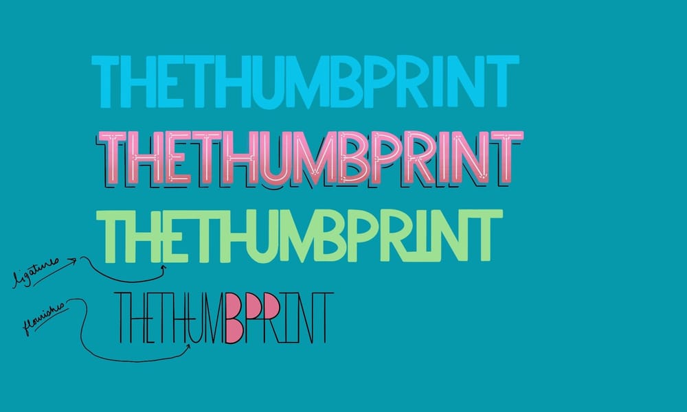 TheThumbprint Lettering - image 2 - student project