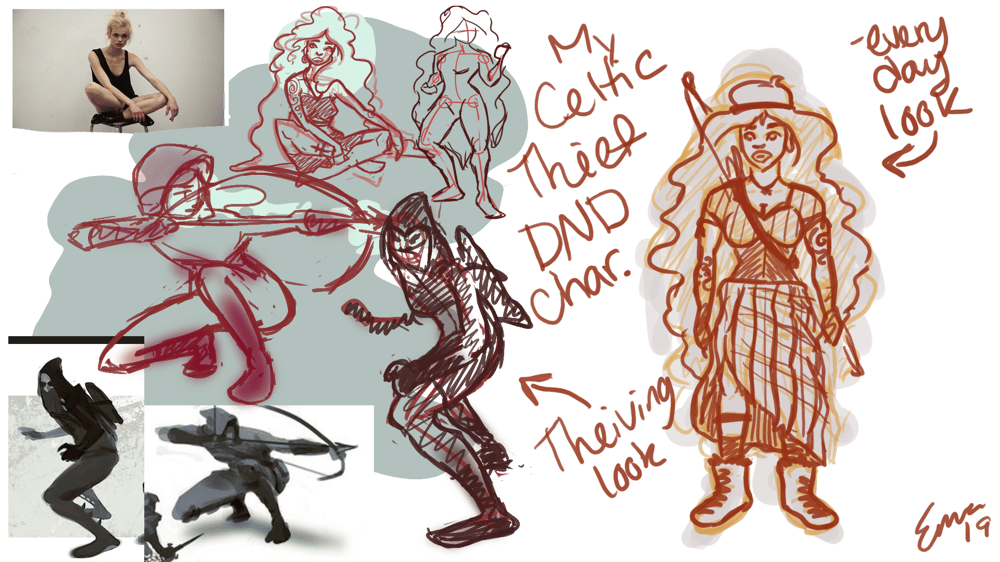 Character Design: Celtic Thief - image 8 - student project