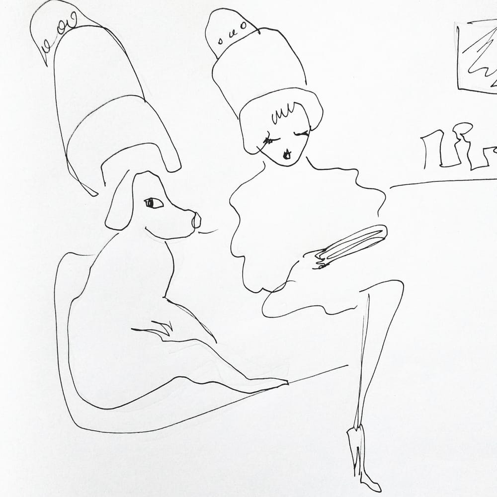 Beauty Salon quick Sketch Blind Contour class - image 1 - student project