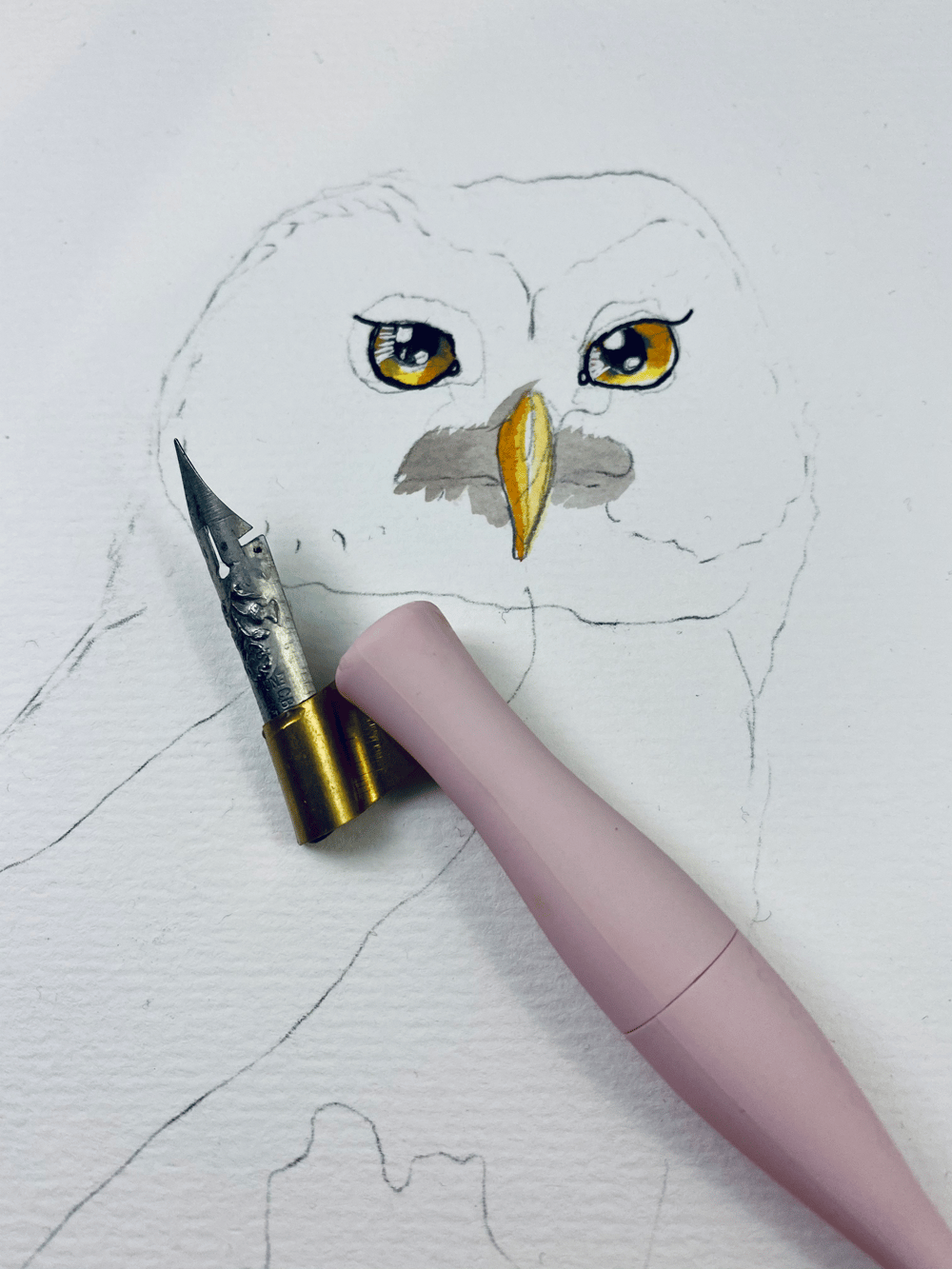 My OwlPainting in INK - image 7 - student project