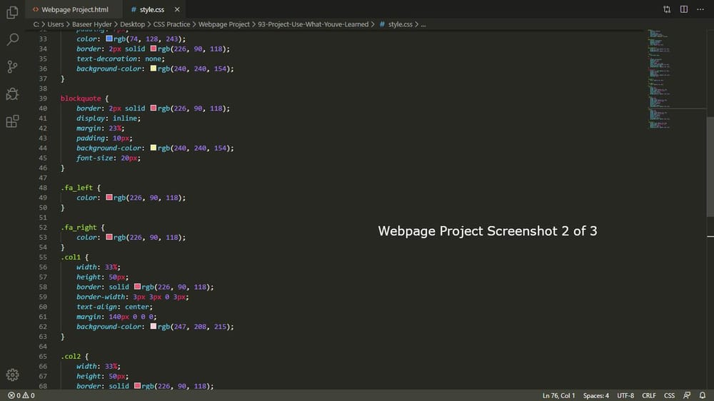 Baseer's CSS Projects | Skillshare Student Project