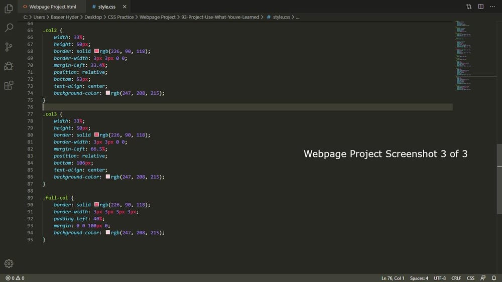 Baseer's CSS Projects | Skillshare Student Project