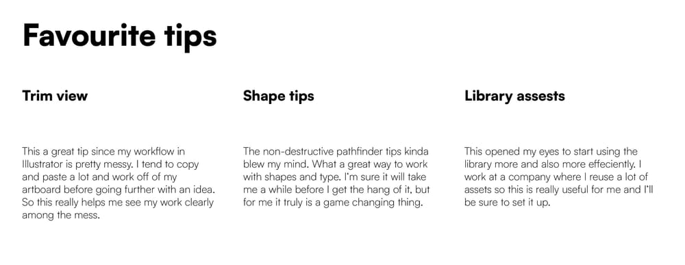 My favourite tips - image 1 - student project