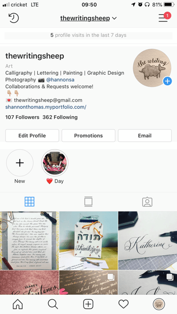 Instagram: @thewritingsheep - image 1 - student project
