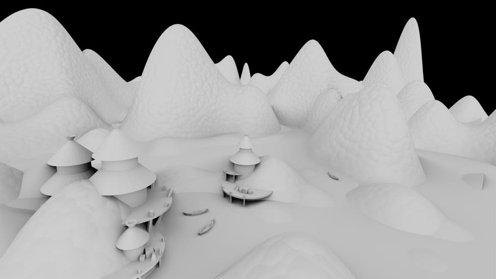 The Huts - blender draft - image 3 - student project