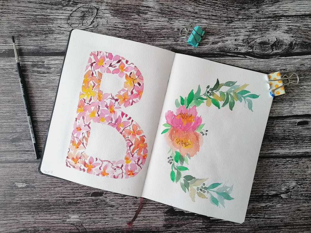 Floral letters - image 1 - student project