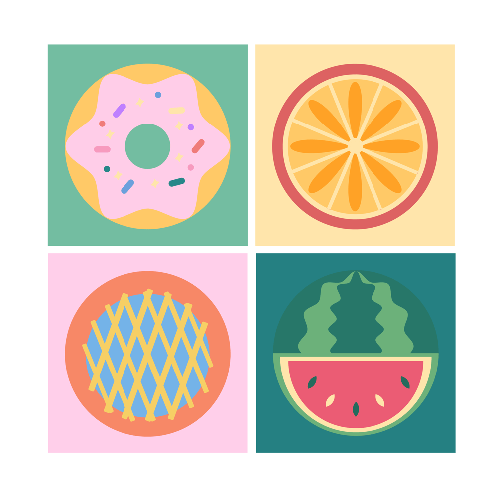 drawing vector food in Ai for the first time - image 1 - student project