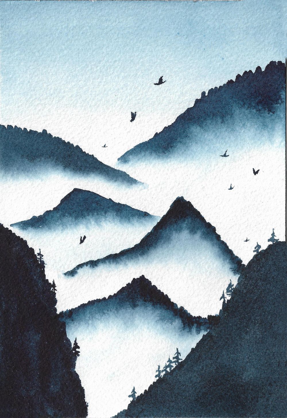 Serene Landscapes in Watercolor - image 2 - student project