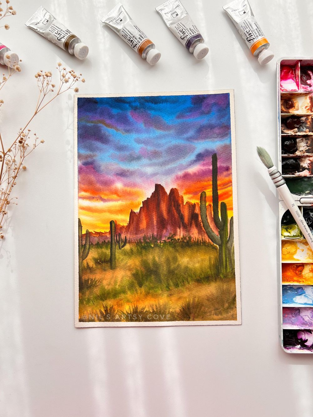 Watercolor Desertscapes - image 2 - student project