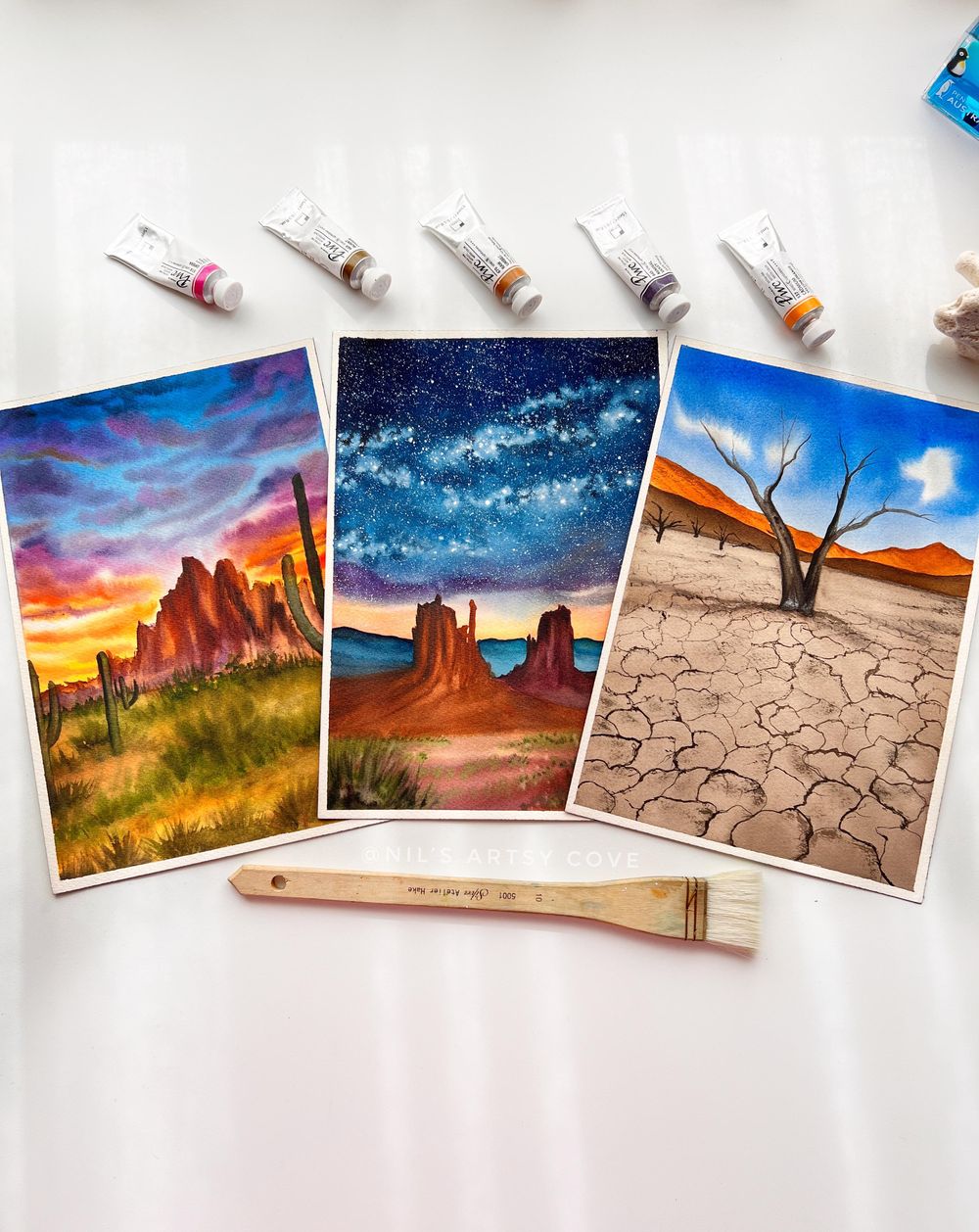 Watercolor Desertscapes - image 3 - student project