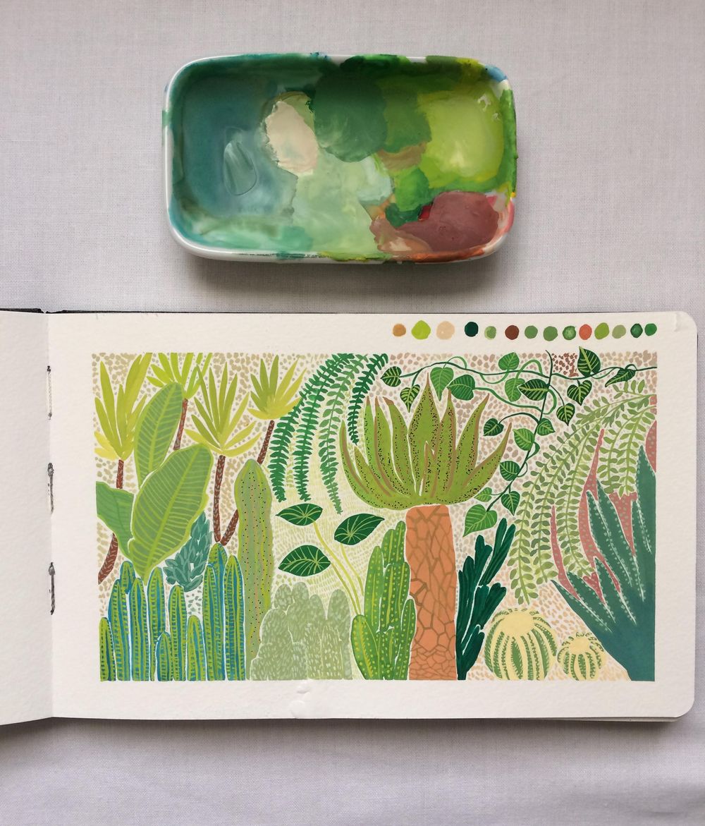 Gouache Botanical Illustration - image 2 - student project