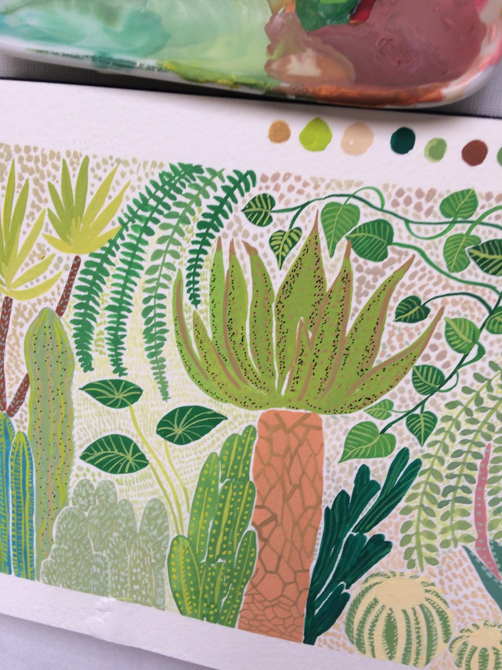 Gouache Botanical Illustration - image 1 - student project