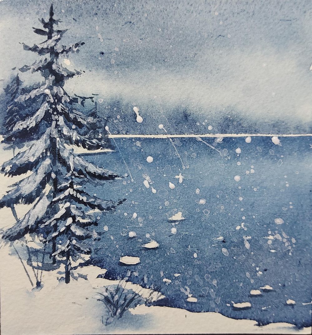 Watercolor Winter Wonderland: A 7-Day Challenge To Nurture Creative Habit - image 1 - student project