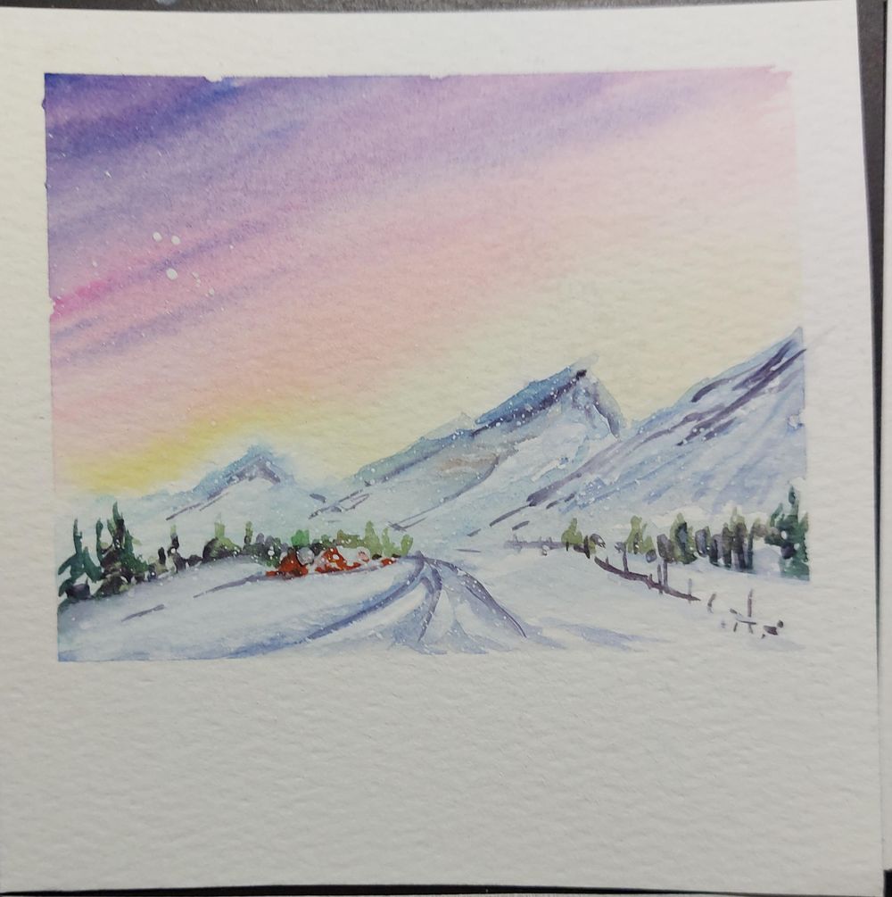 Winter Polaroids: Simple Watercolor Landscapes for Beginners - image 4 - student project