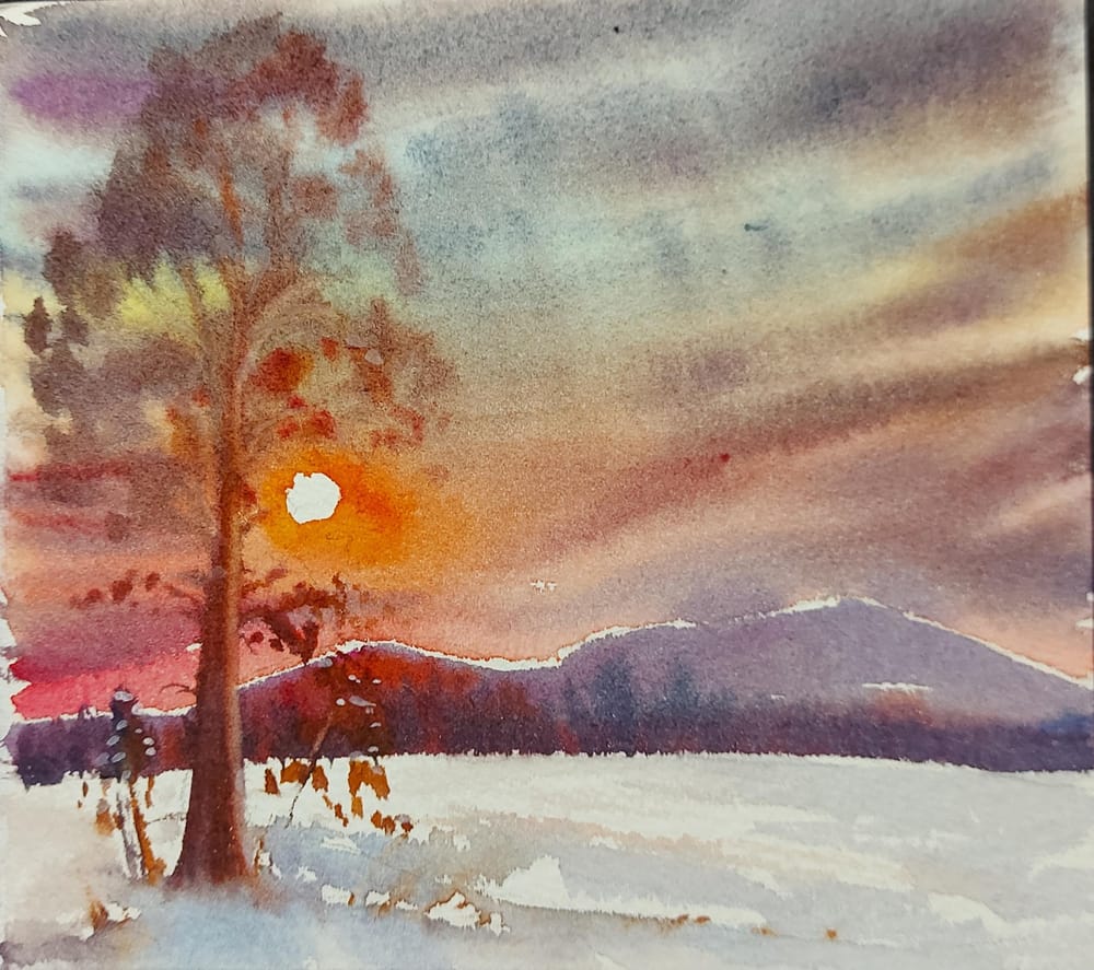 Watercolor Winter Wonderland: A 7-Day Challenge To Nurture Creative Habit - image 2 - student project