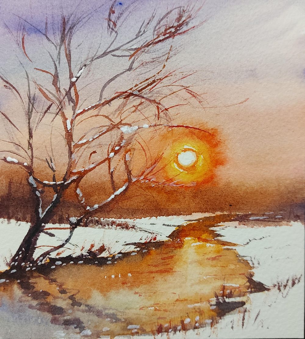 Watercolor Winter Wonderland: A 7-Day Challenge To Nurture Creative Habit - image 4 - student project