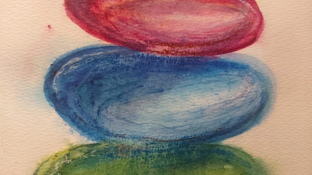Watercolor for Beginners: Minimal Japanese Stones - image 3 - student project