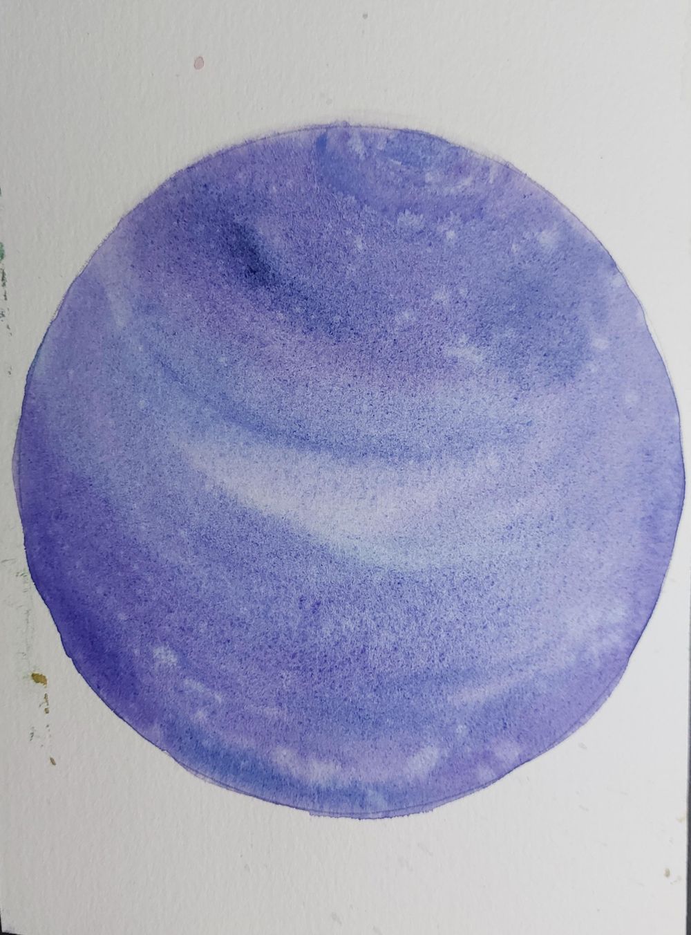 Watercolor for Beginners: Japanese Patterns on Planets - image 3 - student project