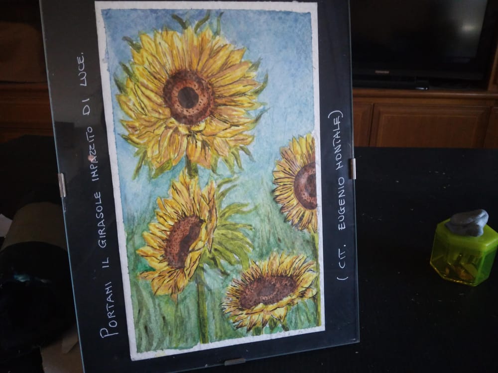 my watercolour sunflowers - image 1 - student project