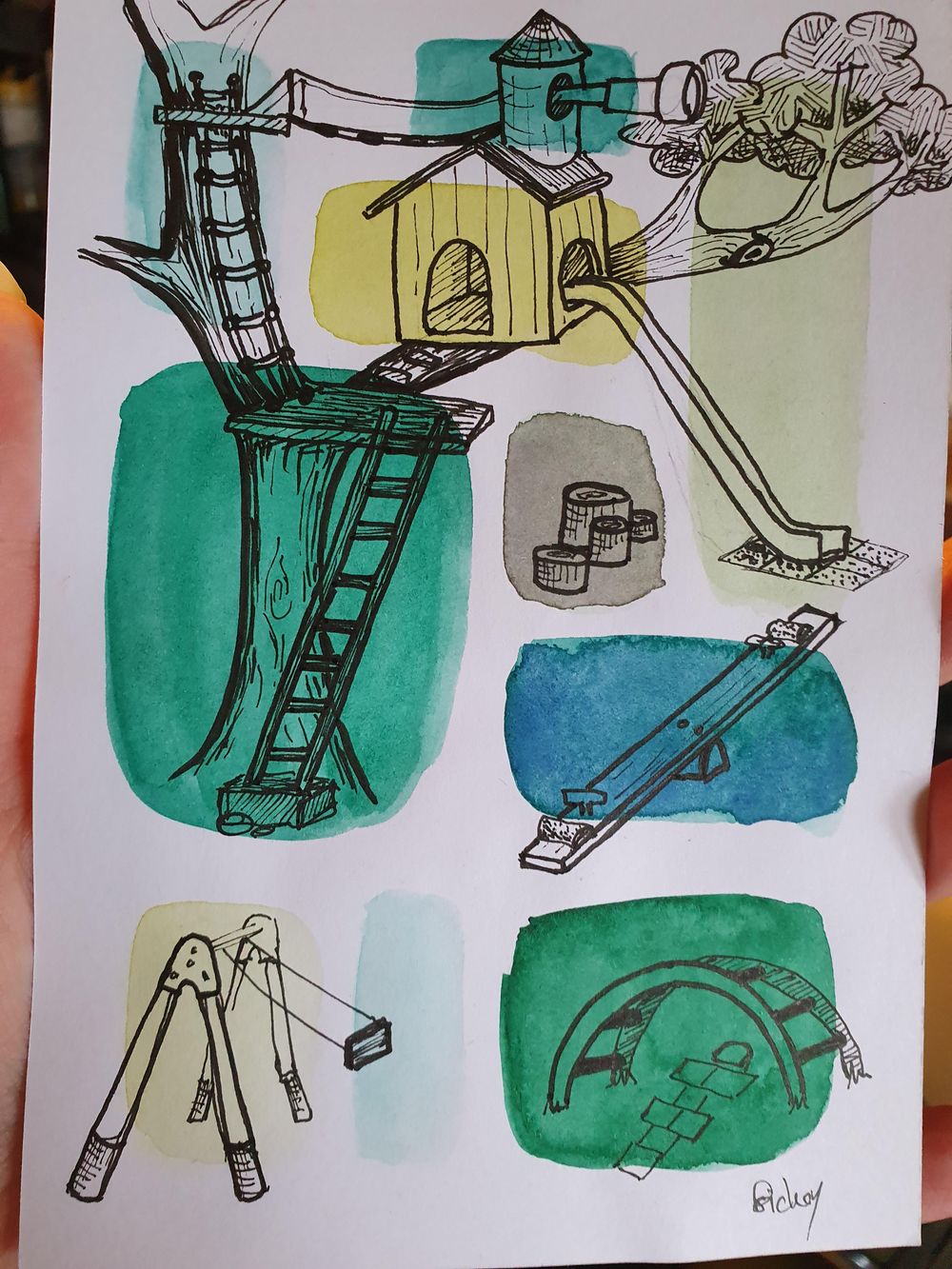 Watercolor blobs - image 4 - student project