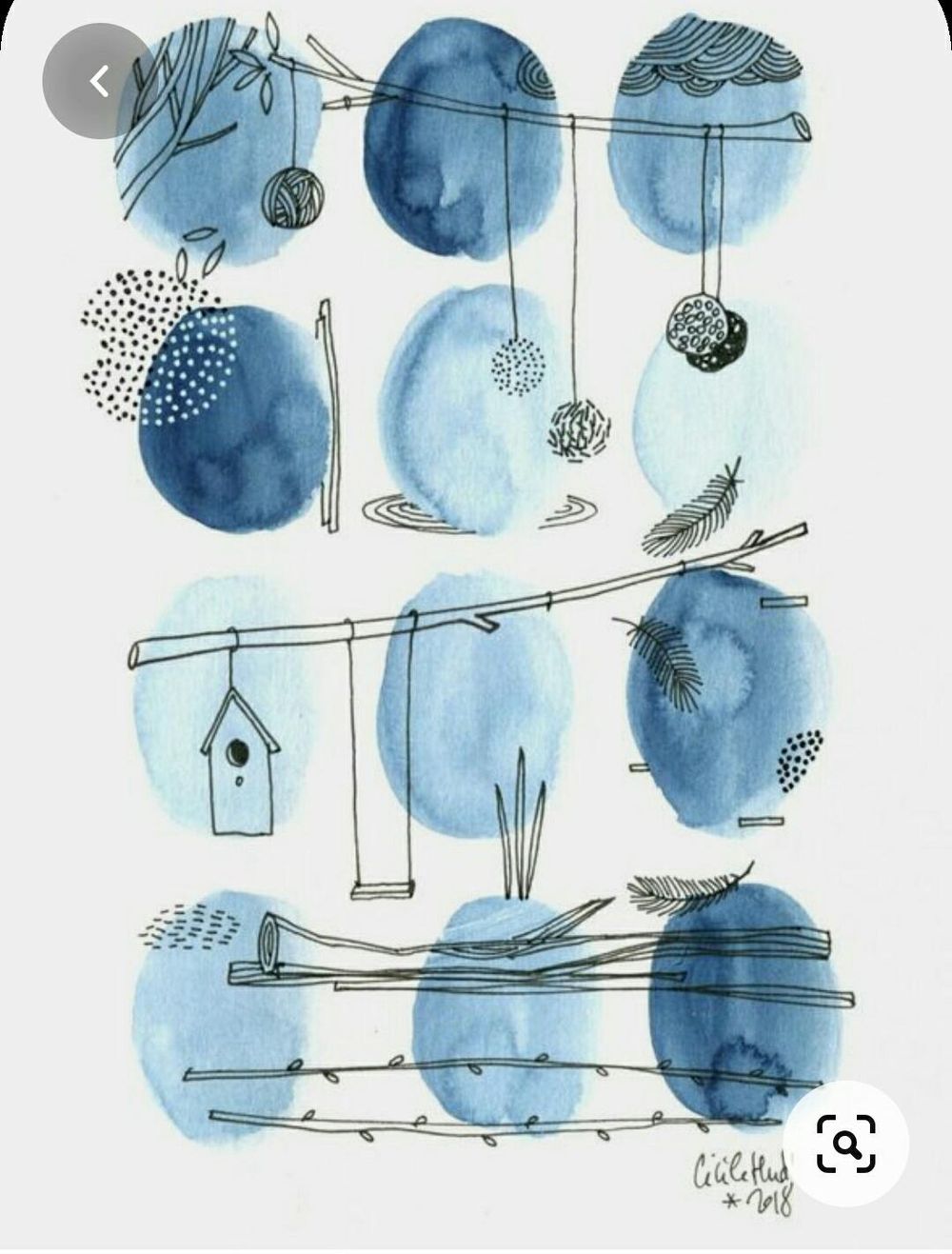 Watercolor blobs - image 1 - student project