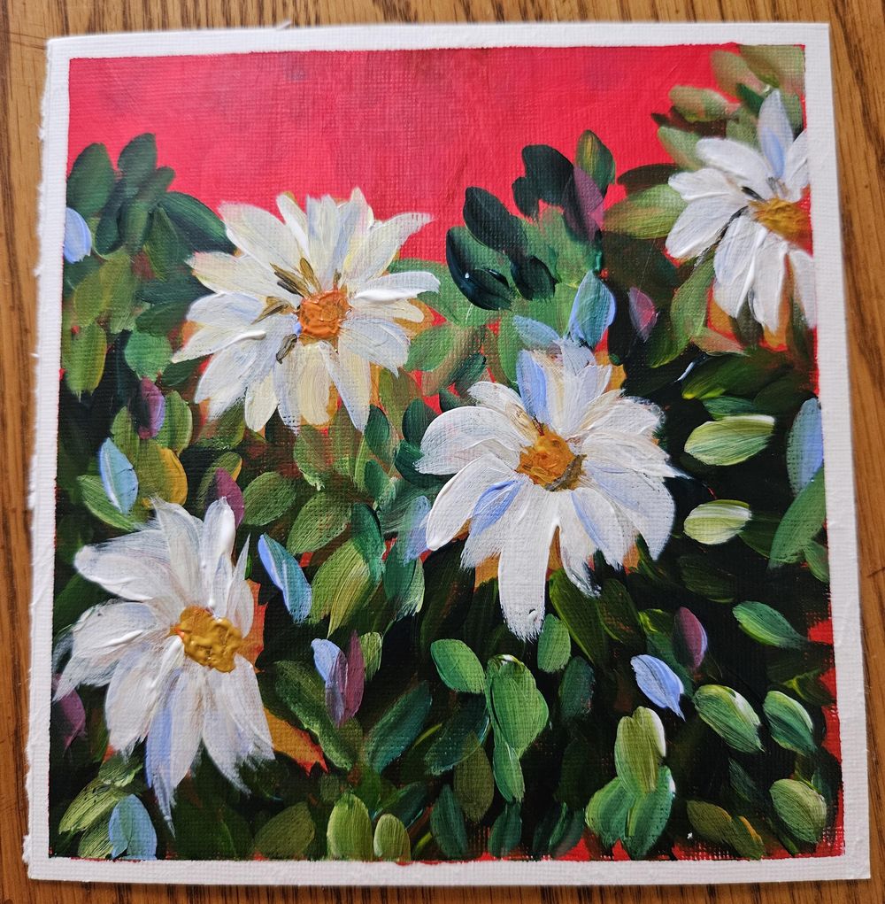 Daisy acrylic - image 1 - student project