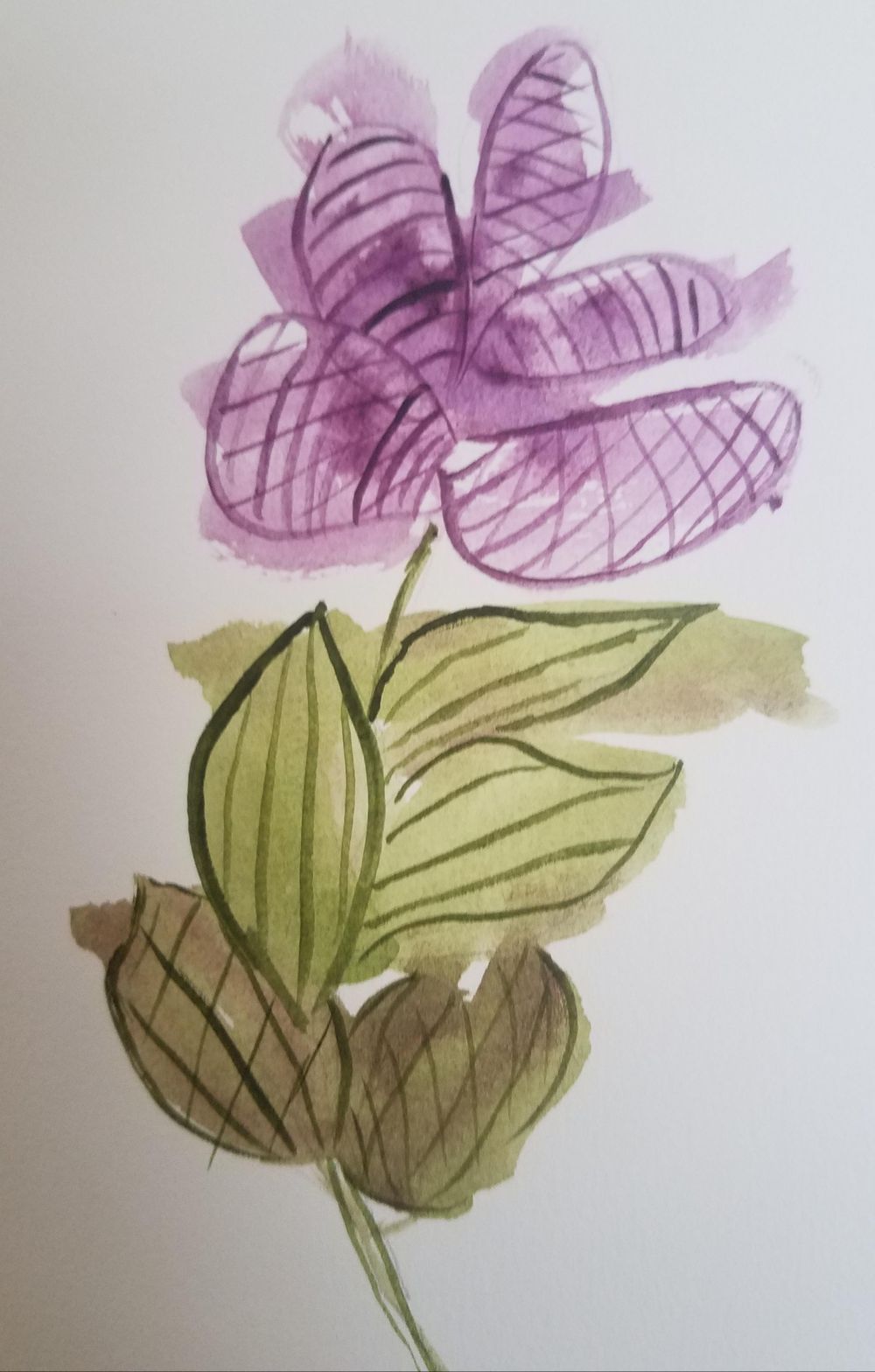 Hatching abstract flowers - image 1 - student project