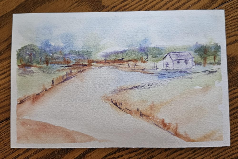 5min leftover paints landscape - image 1 - student project