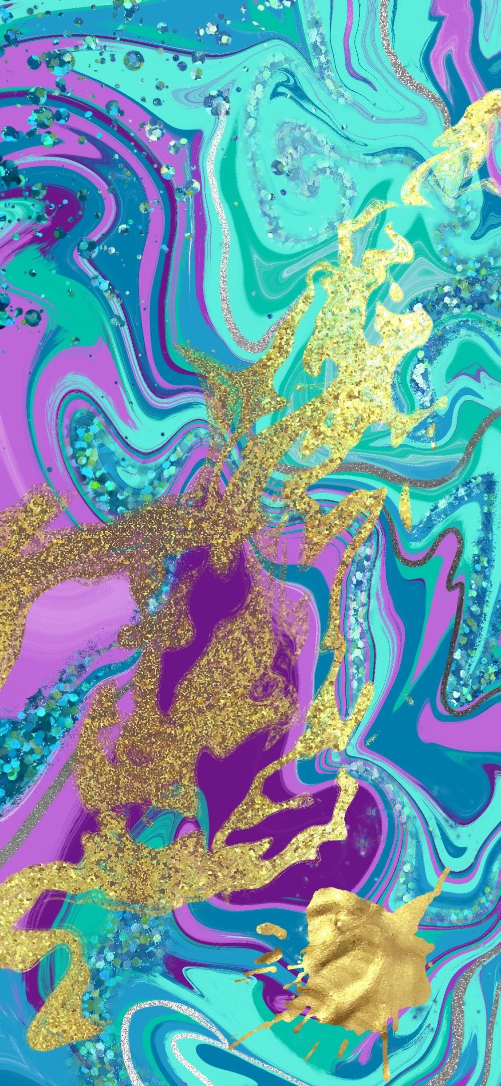 Metallic and Acrylic Meditation - image 2 - student project