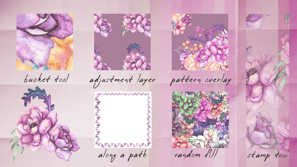Flower patterns and stripes - image 1 - student project