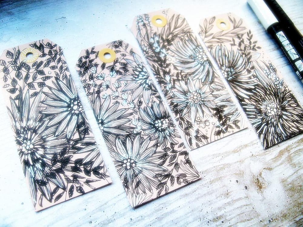 Hand drawn floral elements - decorated items - image 12 - student project